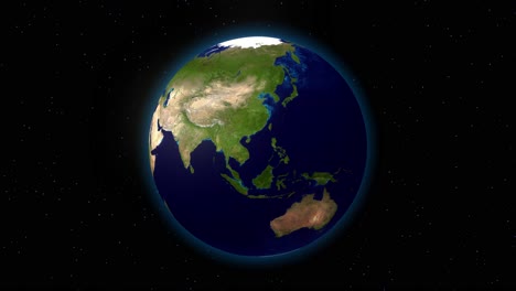 Erde-Aus-Dem-Weltraum,-Die-Sich-Dreht,-Der-Globus,-Die-Welt-Ist-Aus-Blauem-Marmor,-Satellitenkarte-4k